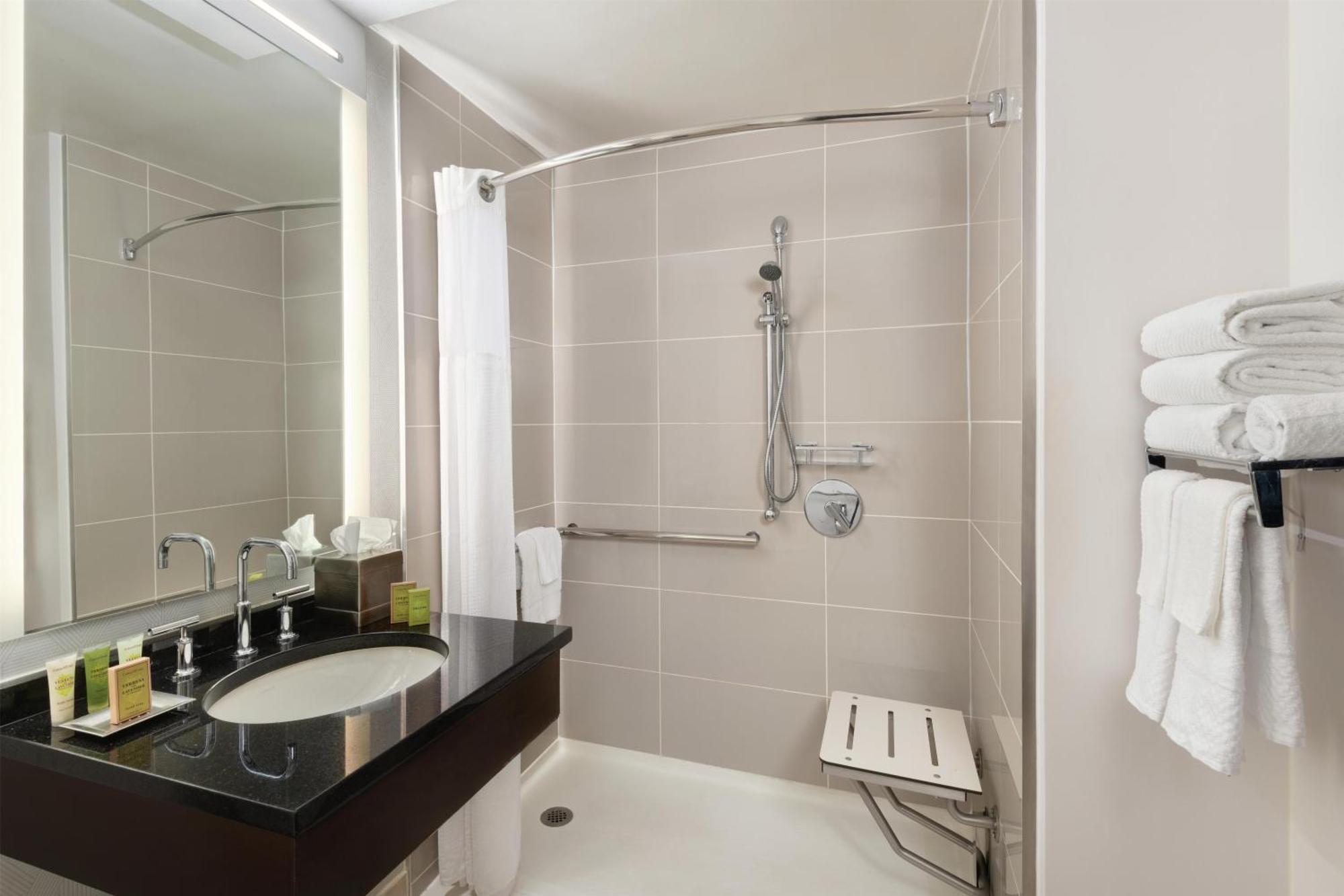 Double Room Two Double Beds Roll Shower Mobility Access